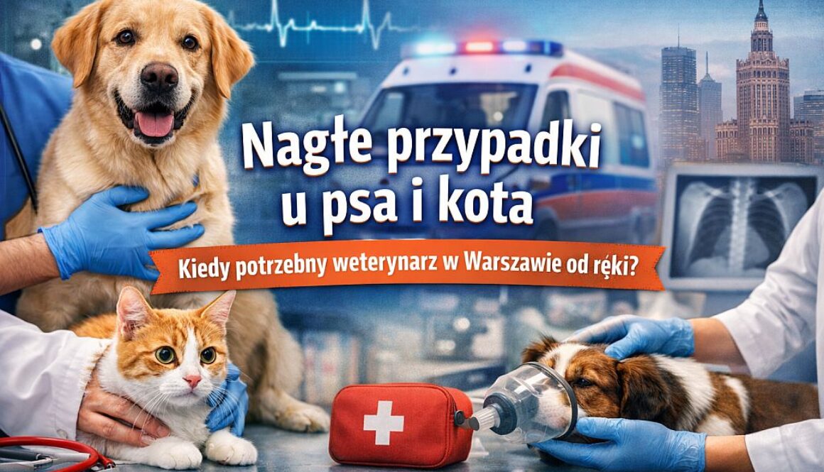 Nagłe przypadki u psa i kota – kiedy potrzebny jest weterynarz w Warszawie od ręki